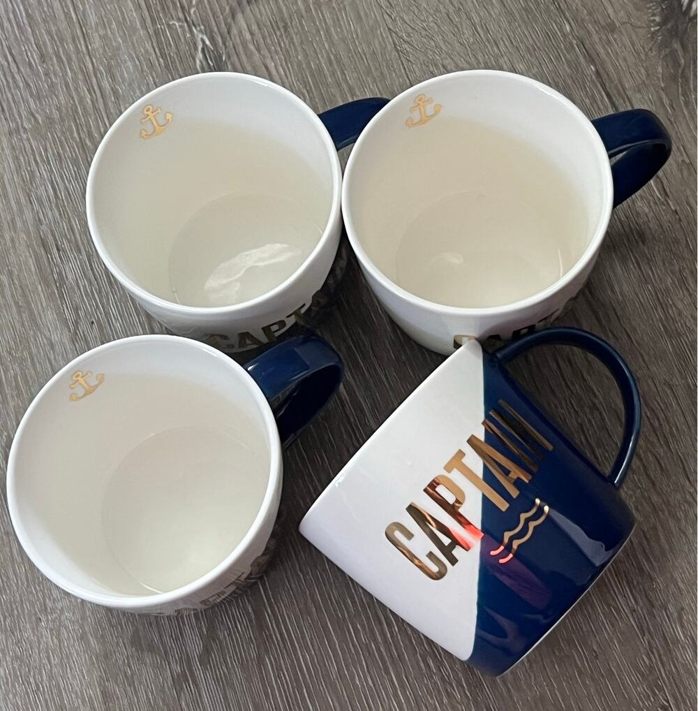 Slant Collection (4) Captain Mugs 14 oz. Capacity